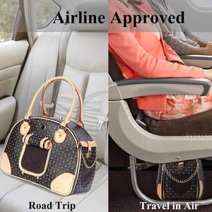 Tas punggung kapasitas 5kg untuk anak anjing kecil Fashion mewah tahan air ramah lingkungan ransel tempat anak anjing ritsleting kulit PU perjalanan luar ruangan berjalan - Product Image 6