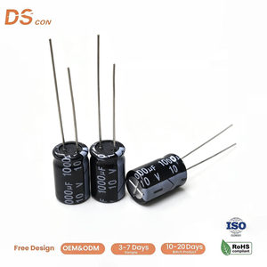 Condensateur électrolytique à usage général 10V 1000UF 8x12mm pour la découplage de signal, le filtrage et les cartes de circuits de synchronisation - Product Image 1