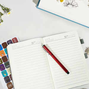 Casebound A5 <strong>Size</strong> Fitness Recording <strong>Medium</strong> Travel Journal 100gam Planner <strong>Notebook</strong> with logo - Product Image 6