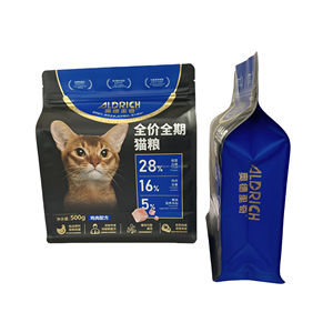 כיס תחתון שטוח להתאמה אישית pouch reseealable 1 ק "ג 5 ק" ג 10 ק "ג 15 ק" ג 20 ק "ג שקיות פ לארוז מזון לחיות מחמד - Product Image 1