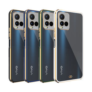 เคสโทรศัพท์กันกระแทกแบบใสเคลือบโครเมียม TPU สำหรับ Vivo V20 SE <span class=keywords><strong>V23</strong></span> S1 Pro V21 <span class=keywords><strong>E</strong></span> 4G Y20 Y50 Y31 V17 Y19 - Product Image 2
