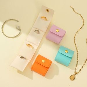In Stock Portable Ultra-Migration Leather Jewelry <b>Roll</b> <b>Bag</b> Earrings Rings Studs Necklace Storage <b>Bag</b> Soft Portable Storage <b>Bag</b> - Product Image 2