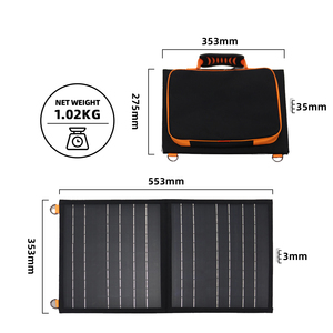 Sistema de Celdas Solares Monocristalinas Portátiles de 40W, Sistema de Energía Plegable para Exteriores con Controlador MPPT - Product Image 2