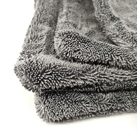 Serviette à boucles torsadées personnalisée avec logo, épaisse, absorbante, sans peluches, fabrication directe usine, OEM ODM, pour le detailing automobile