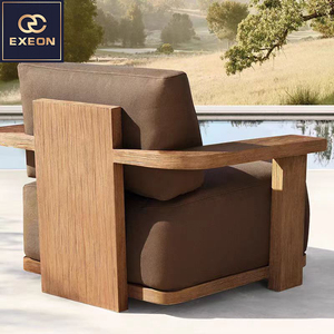 Villa moderne de luxe piscine <span class=keywords><strong>salon</strong></span> mobilier d'extérieur conception personnalisée en teck bain de soleil canapé-chaise - Product Image 4