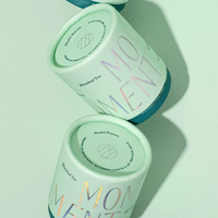 Boîte d'emballage cylindrique ronde personnalisée biodégradable pour thé, bougies, en carton, tube en papier de qualité alimentaire