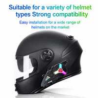 Casque de moto 6.0 avec interphone bidirectionnel pour 2 personnes, éclairage RGB, connexion tierce partie, IP56, 15H d'autonomie