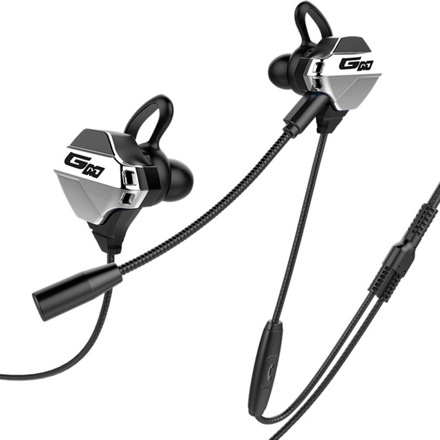 Cross-border E-sports Gaming Headset In-ear Wired 3.5mm Mobile Game PC Universal PUBG Sound Positioning Long Mic