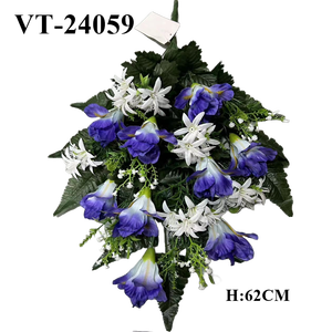 Le plus récent 46cm mélangé plat demi/bouquet frontal/Bouquet/Bush soie artificielle/tissu/tissu/Polyester Rose bourgeon fête des mères Pâques - Product Image 3