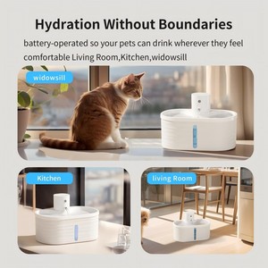 Productos para Mascotas, <span class=keywords><strong>Bebedero</strong></span> Portátil Inalámbrico Recargable de 2.5L con Batería, Resistente al Agua, con Sensor Infrarrojo Automático para <span class=keywords><strong>Gatos</strong></span> - Product Image 5