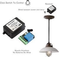 DC12V 433Mhz universel sans fil télécommande commutateur 1CH relais récepteur Module RF émetteur bouton d'apprentissage télécommande