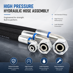 Manguera hidráulica con accesorios métricos <span class=keywords><strong>DKO</strong></span> para equipos de construcción, se utilizan tamaños variados y personalizados según los requisitos OEM - Product Image 2