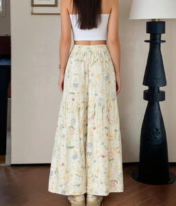 <span class=keywords><strong>Pantaloni</strong></span> <span class=keywords><strong>Palazzo</strong></span> <span class=keywords><strong>a</strong></span> Gamba Larga da Donna, Eleganti e Casual, Stile Gaucho, <span class=keywords><strong>con</strong></span> Vita Elastica e Tasche - Product Image 6