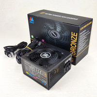 80 Plus Bronze 450W 500W ATX PC Power Supply dengan Input Rentang Penuh 100-240V untuk PSU Desktop Gaming