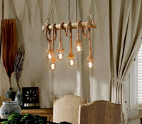 Grand éclairage industriel araignée pendentif 6/10 chanvre lumière e27 edsi gym industriel pendentif lumière piste moderne