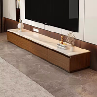 Console TV de luxe moderne pour salon, meuble bas pratique pour téléviseur et rangement quotidien avec application TV
