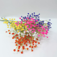 Fleurs artificielles de Gypsophile en gros, multicolores, pour cadeaux et décorations de mariage