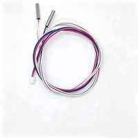 2 Sensores de Temperatura NTC/PT100 para Instrumentación, Sondas de Acero Inoxidable con Conectores, Sensores de Temperatura de Doble Canal