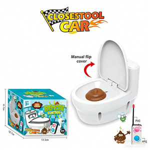 Jouets <span class=keywords><strong>de</strong></span> farces et <span class=keywords><strong>de</strong></span> tours amusants pour enfants, véhicule intelligent télécommandé, toilettes magiques, avec son, en plastique, 3 ans et plus - Product Image 3