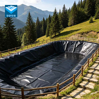 Géomembrane HDPE OBOR haute résistance à la traction, anti-UV, indéformable, imperméable pour décharges, fermes piscicoles, barrages et utilisations extérieures
