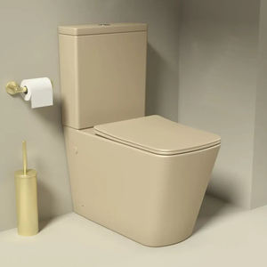 Inodoro de una pieza, color negro, cisterna doble, inodoro meblue, descarga superior, inodoros de descarga directa, color caqui mate - Product Image 6