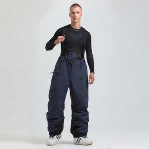 Femmes hiver en plein air ski snowboard pantalon imperméable coupe-vent fermeture à glissière Polyester/coton coupe ample vêtements de neige - Product Image 6