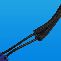 Cinta trenzada autoadhesiva UL94 V0 PET Tetoron SB-SC-W, protector de cables resistente a altas temperaturas y al desgaste.