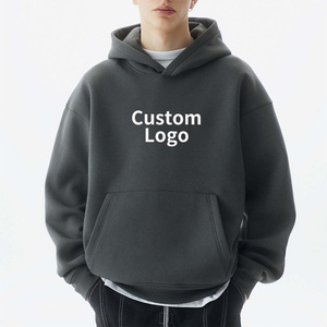 เสื้อฮู้ดดี้ผ้าฝ้าย 100% หนัก 300-600GSM ระบายอากาศได้ดี สำหรับงานปัก 3 มิติ ทรงหลวมไหล่ตก เหมาะสำหรับฤดูหนาว ผู้ชาย - Product Image 1