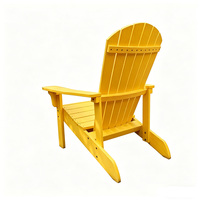 Chaise Adirondack en plastique moderne pour l'extérieur, empilable, portable, avec structure en plastique et acier durable, design imperméable, Woodeco