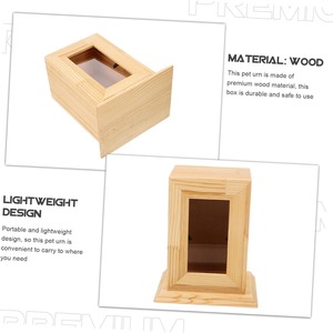 Solid Wood Pet <b>Urn</b> Rectangle 17x14x21 Cm Airtight Framed Memorial For <b>Cats</b> And Dogs - Product Image 3