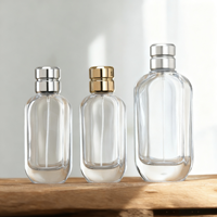 Botol Semprot Parfum Kaca Transparan Persegi Pipih Mewah 50ml 100ml
