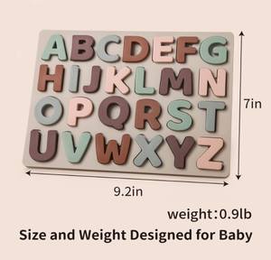 新型硅胶字母玩具，硅胶拼图板，26pc ABC - Product Image 3