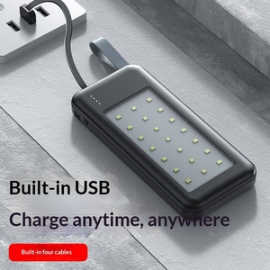 Banco de Energía Portátil de Iones de Litio de Gran Capacidad (30000 mAh) con Cable Integrado, Nuevo Estilo, QC 2.0, Múltiples Salidas USB, Logotipo Impreso - Product Image 4