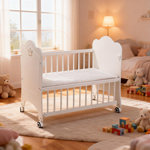 Cunas Cómodas para Bebés B2301, Hechas de Madera, para Recién Nacidos y Niños Pequeños - Product Image 4