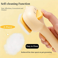 Brosse démêlante pour chats et chiens en acier inoxydable – Élimine les poils lâches – Brosse de toilettage pour animaux