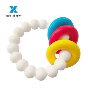Bracelet de <span class=keywords><strong>dentition</strong></span> à mâcher en perles de silicone colorées de haute qualité, jouet doux pour bébé, <span class=keywords><strong>anneau</strong></span> de <span class=keywords><strong>dentition</strong></span> confortable pour les nourrissons - Product Image 5