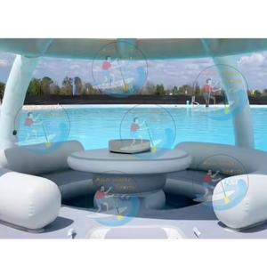 Isla Flotante Gigante para Fiestas, Plataforma Inflable de PVC Resistente para <span class=keywords><strong>Playa</strong></span> o Lago, Venta Directa de Fábrica - Product Image 3
