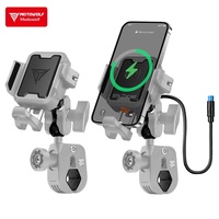 Support de téléphone pour moto à fixation rapide sur guidon, avec amortisseur de chocs, double charge et support de navigation