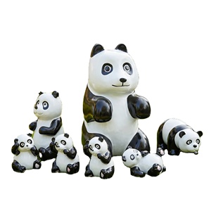Figura de Panda Grande de Resina de Grado Comercial para Exteriores, Decoración para Exhibición en Parques Temáticos - Product Image 1