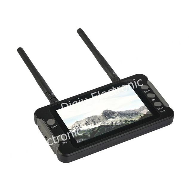 DIQIU MR1711 4.3" FPV Monitor 5.8G 40CH Built-in DVR Receiver Battery with Wire Leads