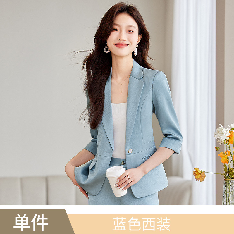 blue suit