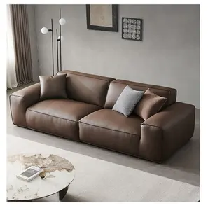 可定制皮革切斯特菲尔德组合模块化沙发套装低地板客厅和家庭办公家具设计