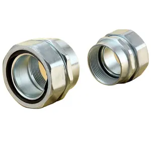 metal straight connector end style union fitting for pipe/hose/conduit