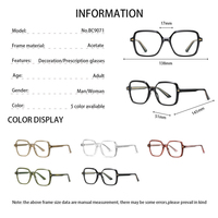 Monture de lunettes en matériau TR90 de haute qualité avec un design carré rétro classique, blocage de couleur et décoration à rivets, lunettes optiques