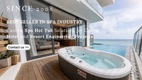 Spa de luxe moderne pour l'extérieur avec contrôle Balboa, bain à remous pour 2 personnes, idéal pour les villas et les hôtels