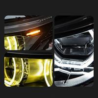 Phares LED automatiques E60 2003-2010 style Ikon, double couleur DRL, plug and play, pièces de mise à niveau pour BMW Série 5