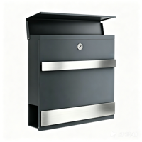 Boîte aux lettres moderne, étanche, antirouille, résistante aux UV, en acier personnalisé, avec compartiment pour journaux, pour extérieur, maison, appartement