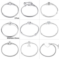 Chaîne serpent italienne lisse et ronde de 3 mm en or et argent pour bracelets à breloques, accessoires de bijouterie DIY en gros