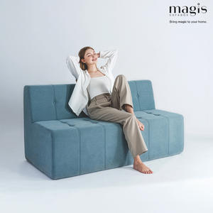 Sofá Modular Cuadrado Retro Comprimido para Sala de Estar, Convertible, Casual y de Lujo - Product Image 6