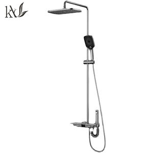 Yake Volledig Koperen Thermostatische Digitale Display Douchemixer Slimme Piano Sleutel Multifunctionele Messing Badkamerkraan - Product Image 3